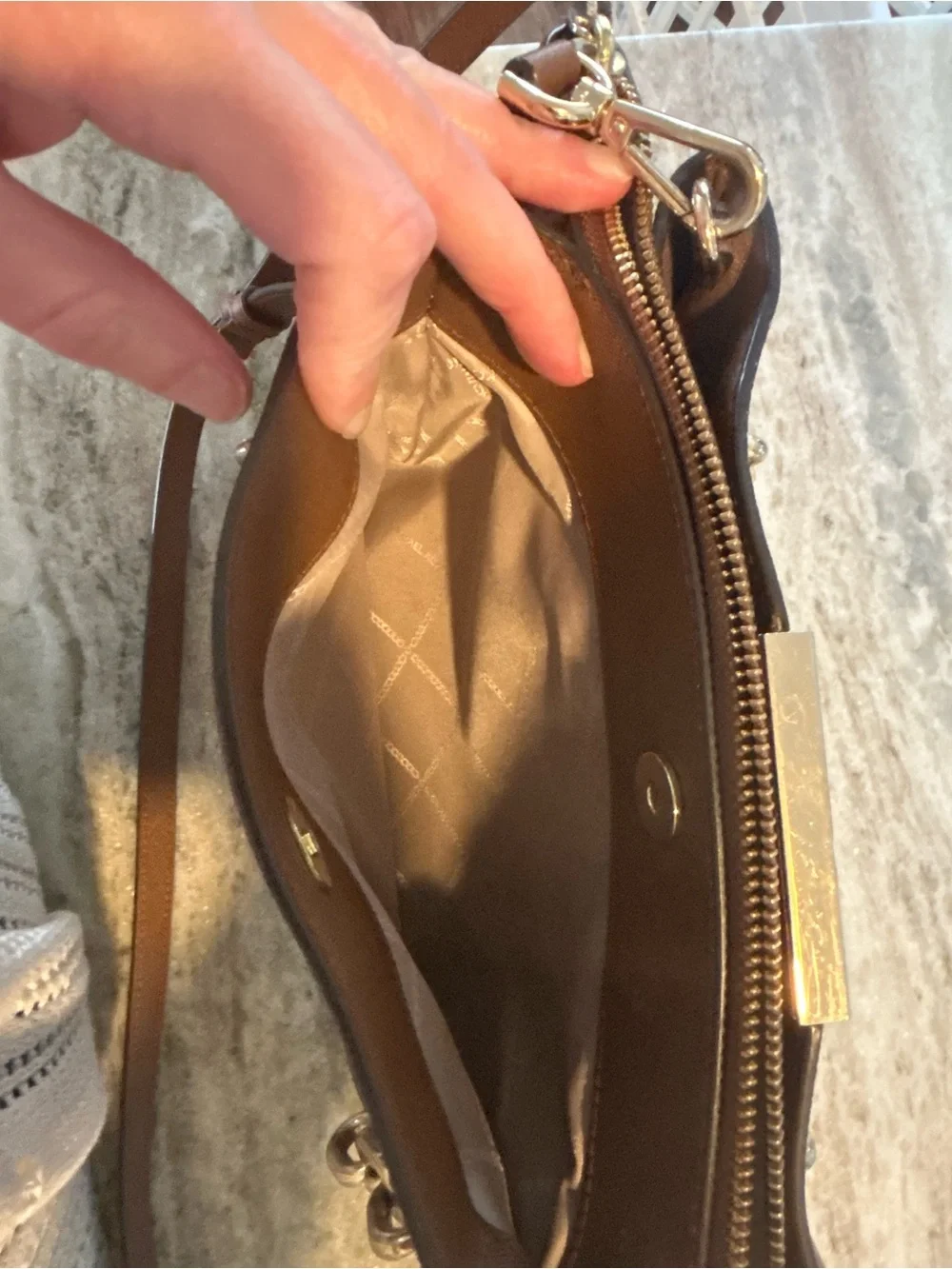 Michael Kors structured leather